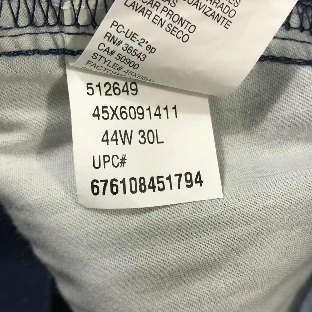 Izod SportFlex Chino Pants 44x30 Blue Flat Front Big & Tall Stretch Preppy New